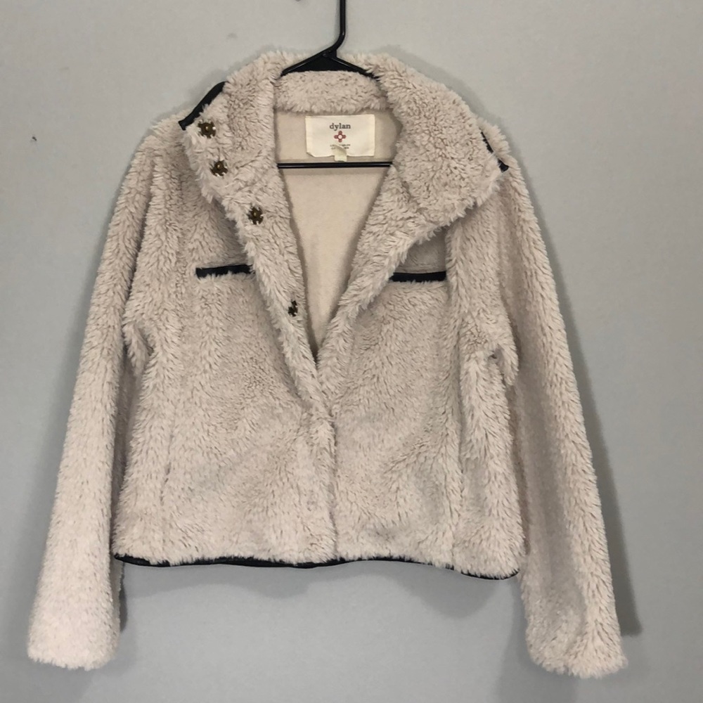 Dylan, S, Trendy cream button up jacket